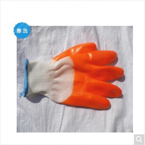 国产 PVC涂胶浸胶 工业耐磨 劳保手套/工作手套 配