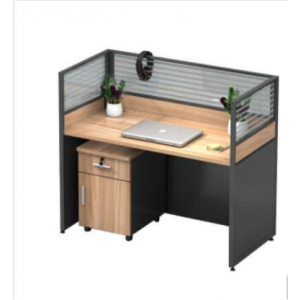 洛克菲勒职员办公桌桌椅组合办公室屏风工作位一字型单人位（含柜含椅子）