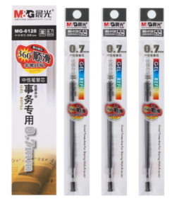 晨光(M&G) 0.7mm子弹头中性笔签字笔水笔替芯笔芯 20支/盒MG6128