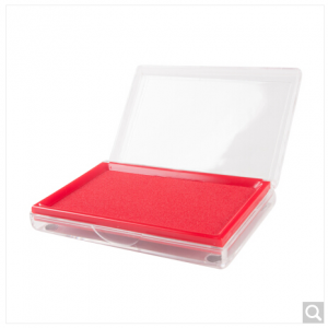 晨光(M&G)文具红色财务专用印台 138*88mm方形透明快干印泥 单个装AYZ97513