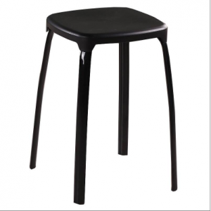 爱巧搭（LOVEQIAODAI）凳子塑料时尚成人创意加厚板凳餐桌凳凳子椅子餐凳客厅家用升级特厚全黑色（把）